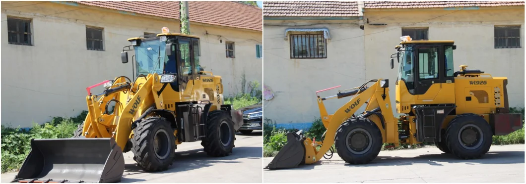 Chinese Wolf Wl926 with 4WD CE/TUV 2 T/Ton Hydraulic Wheel Loader Price for Uruguay/Sales/Hire/Garden/Farm