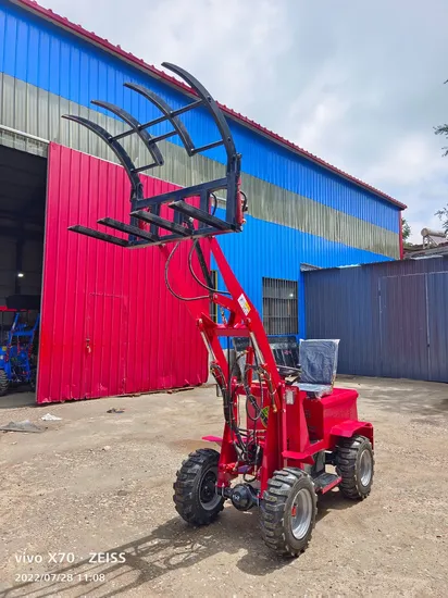 Custom Small Electric Mini Front End Loader Four Wheel Drive Small Forklift Tractor