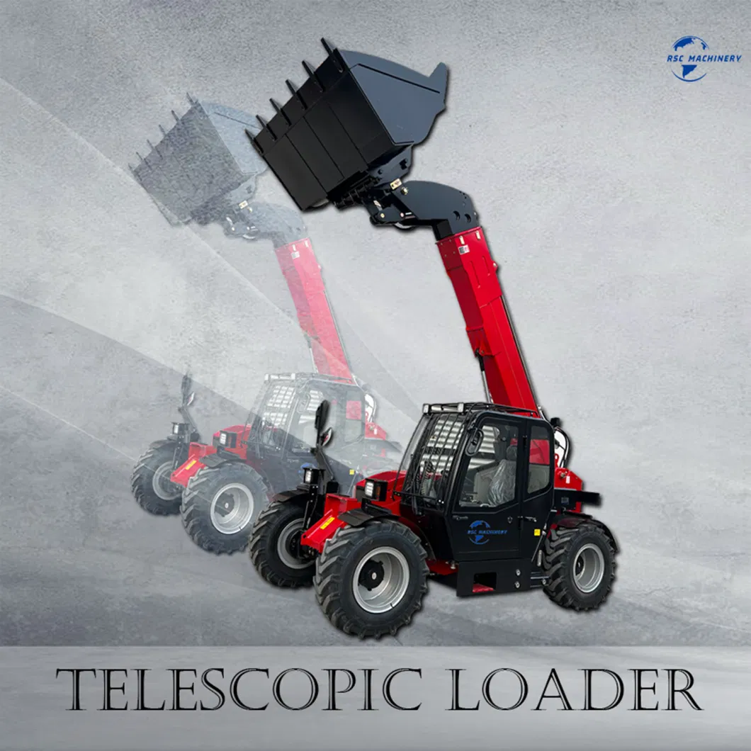 4X4 Four Wheel Steering Telescopic Forklift Agricultural Telehandler Wheel Loader 3ton 5ton